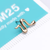 Detail View 4 of 14 Karat Gold OneFit Threadless Slithering Snake Top Part