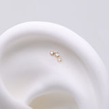 Detail View 1 of 14 Karat Gold OneFit Threadless Princess Prong Diamond Journey Top Part