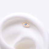 Detail View 1 of 14 Karat Gold OneFit Threadless Evil Eye Top Part
