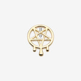 14 Karat Gold OneFit Threadless Dripping Pentagram Top Part