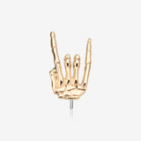 14 Karat Gold OneFit Threadless Rock & Roll Sign Top Part