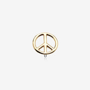 14 Karat Gold OneFit Threadless Peace Sign Top Part