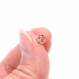 Detail View 2 of 14 Karat Gold OneFit Threadless Peace Sign Top Part