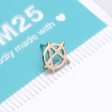 Detail View 4 of 14 Karat Gold OneFit Threadless The Anarchy Symbol Top Part
