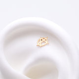 Detail View 1 of 14 Karat Gold OneFit Threadless The Anarchy Symbol Top Part