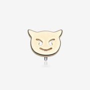 14 Karat Gold OneFit Threadless Adorable Devil Emoji Top Part
