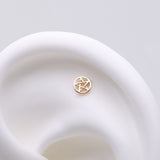 Detail View 1 of 14 Karat Gold OneFit Threadless Mystic Pentagram Top Part