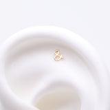 Detail View 1 of 14 Karat Gold OneFit Threadless The Ampersand Symbol Top Part