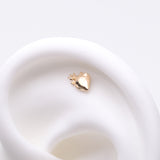 Detail View 1 of 14 Karat Gold OneFit Threadless Anatomical Human Heart Top Part