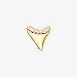 14 Karat Gold OneFit Threadless Megalodon Shark Tooth Top Part