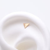 Detail View 1 of 14 Karat Gold OneFit Threadless Tetrahedron Pyramid Top Part