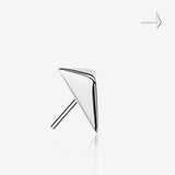 14 Karat White Gold OneFit Threadless Prism Triangle Top Part