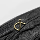 Detail View 1 of 14 Karat Gold Solid Ball Top Nose Screw Ring
