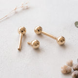14 Karat Gold Internally Threaded Ball Ends Basic Cartilage Tragus Barbell