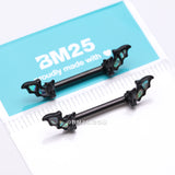 Detail View 3 of A Pair of Blackline Abalone Night Bat Nipple Barbell