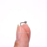 Detail View 2 of Bali Beads Trinity Steel L-Shaped Nose Ring