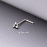 Detail View 1 of Bali Beads Trinity Steel L-Shaped Nose Ring