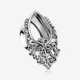 A Pair of Majestic Filigree Teardrop Double Flared Tunnel Plug