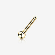 14 Karat Gold OneFit Threadless Fixed Ball End Barbell Bar Part