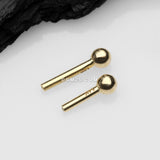 Detail View 1 of 14 Karat Gold OneFit Threadless Fixed Ball End Barbell Part