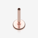 Implant Grade Titanium OneFit Threadless Rose Gold 4mm Base Flat Back Stud Labret Bar Part