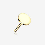 14 Karat Gold OneFit Threadless Flat Round Top Part