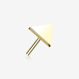 14 Karat Gold OneFit Threadless Flat Triangle Top Part