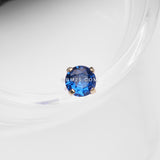 Detail View 1 of 14 Karat Gold OneFit Threadless Prong Set Gem Top Part-Blue