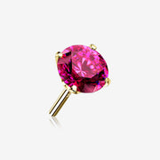 14 Karat Gold OneFit Threadless Prong Set Gem Top Part