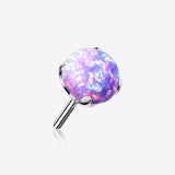 14 Karat White Gold OneFit Threadless Prong Set Fire Opal Top Part