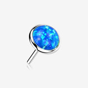 14 Karat White Gold OneFit Threadless Bezel Fire Opal Top Part