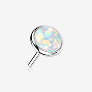 14 Karat White Gold OneFit Threadless Bezel Fire Opal Top Part