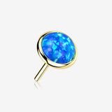 14 Karat Gold OneFit Threadless Bezel Fire Opal Top Part