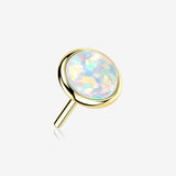 14 Karat Gold OneFit Threadless Bezel Fire Opal Top Part