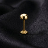 Detail View 1 of Implant Grade Titanium OneFit Threadless Golden Dome Top Flat Back Labret