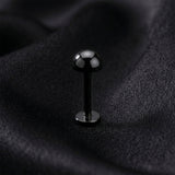 Detail View 1 of Implant Grade Titanium OneFit Threadless Blackline Dome Top Flat Back Labret