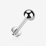 Implant Grade Titanium OneFit Threadless Dome Top Flat Back Labret