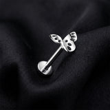 Detail View 1 of Implant Grade Titanium OneFit Threadless Butterfly Lush Flat Back Stud Labret