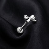 Detail View 1 of Implant Grade Titanium OneFit Threadless Adorable Bow-Tie Top Flat Back Stud Labret