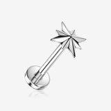 Implant Grade Titanium OneFit Threadless Starburst Flat Back Stud Labret