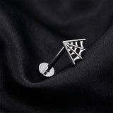 Detail View 1 of Implant Grade Titanium OneFit Threadless Spider Web Flat Back Stud Labret