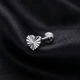 Detail View 1 of Implant Grade Titanium OneFit Threadless Prism Ray Heart Top Flat Back Stud Labret