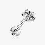 Implant Grade Titanium OneFit Threadless Prism Ray Star Top Flat Back Stud Labret