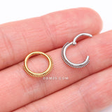 Detail View 3 of Golden Bali Beaded Ball Essence Clicker Hoop Ring