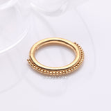 Detail View 1 of Golden Bali Beaded Ball Essence Clicker Hoop Ring