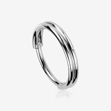 Skinny Double Layered Clicker Hoop Ring