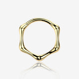 Implant Grade Titanium Golden Bones Clicker Hoop Ring