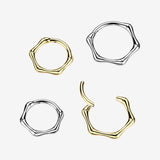 Detail View 1 of Implant Grade Titanium Bones Clicker Hoop Ring