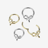 Detail View 1 of Implant Grade Titanium Golden Slithering Snake Clicker Hoop Ring