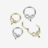 Detail View 1 of Implant Grade Titanium Slithering Snake Clicker Hoop Ring